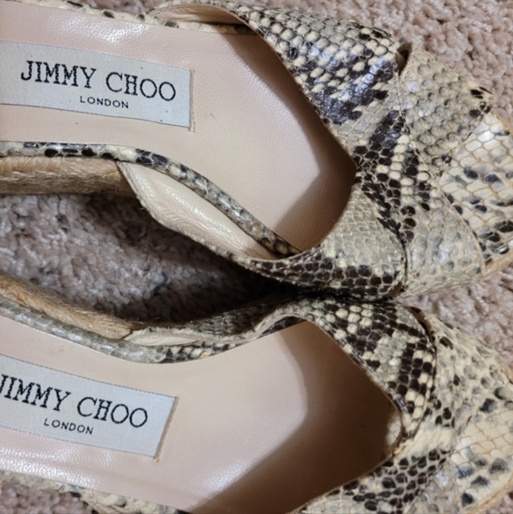 Designer JIMMY CHOO Snakeskin Wedges Aut… - Picture 9 of 11